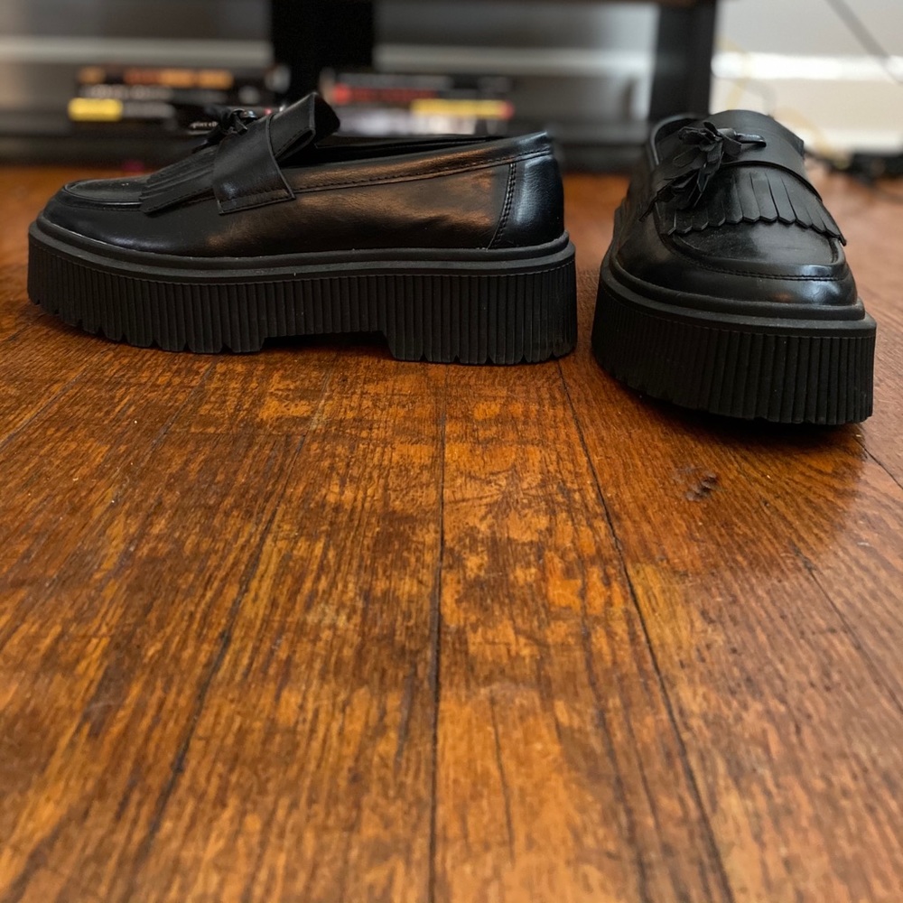 Black Leather Loafers - Picture 3 of 4